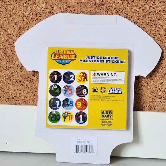 Brand-New DC Justice League Baby Milestone Stickers Baby Shower Gift NWT - Picture 3 of 3